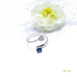 Sapphire and Diamond Love Ring