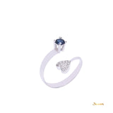 Sapphire and Diamond Love Ring