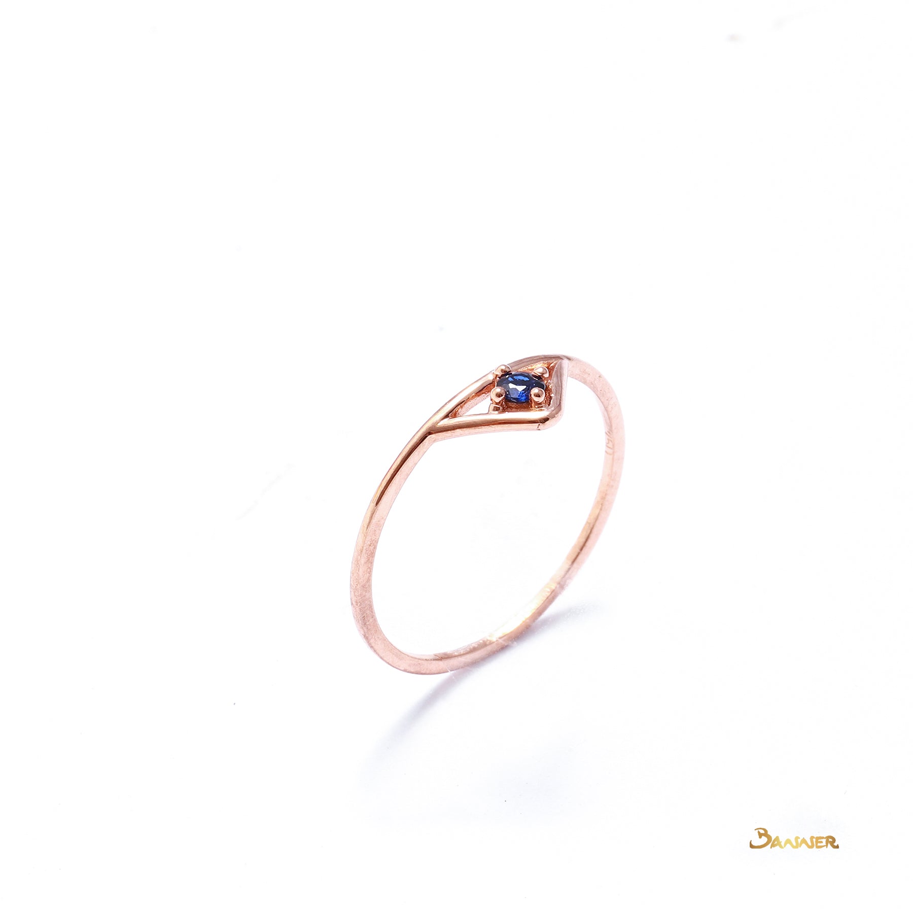 Sapphire and Rose Gold Ring