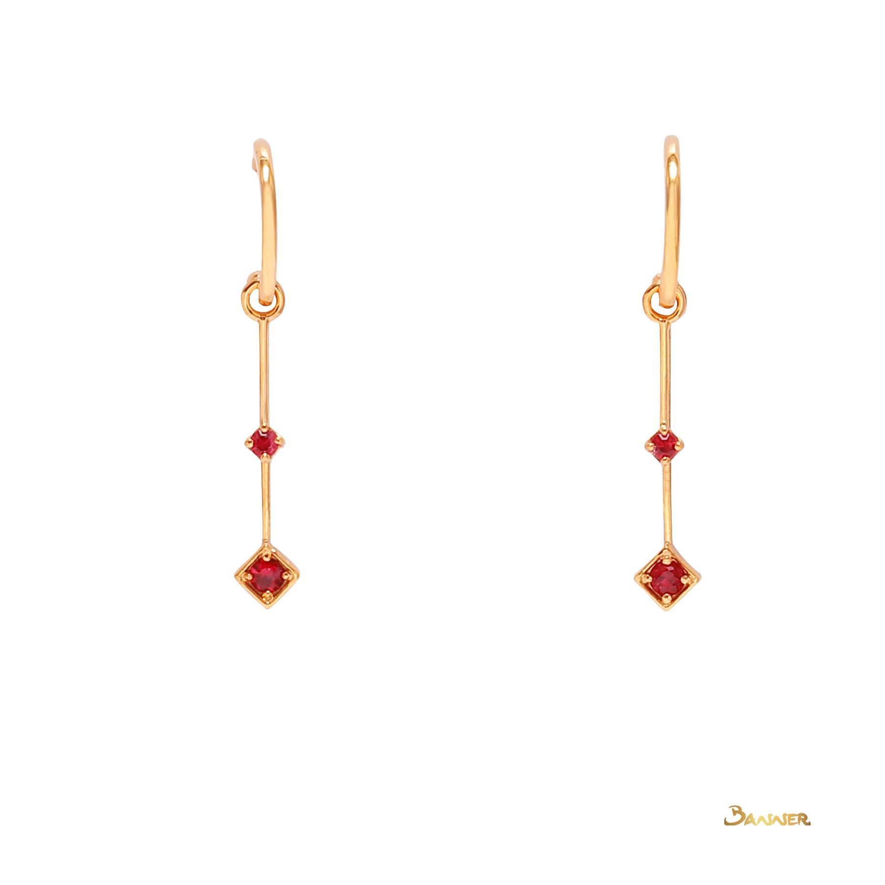 Ruby Dangling Earrings