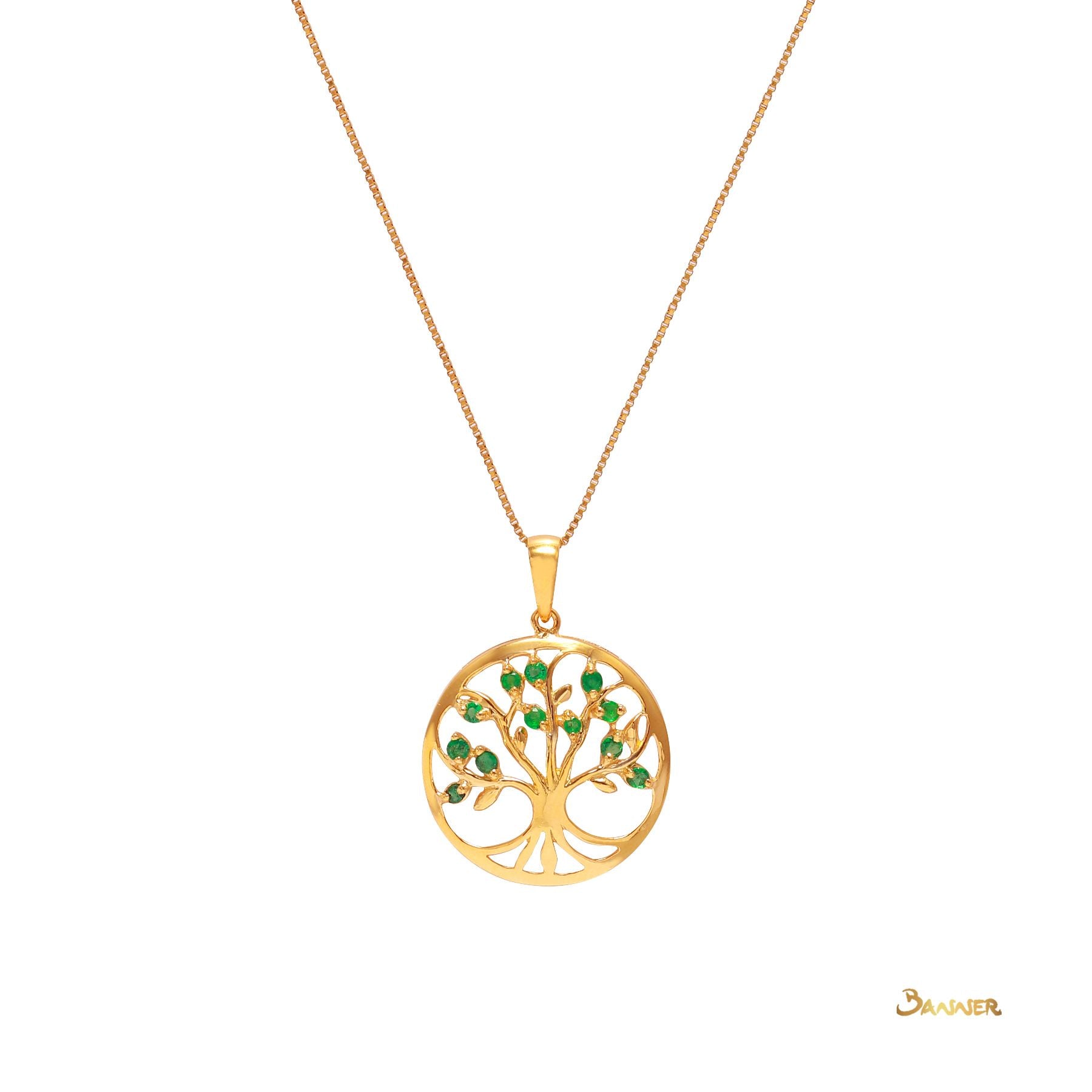 Emerald Tree Of Life Pendant