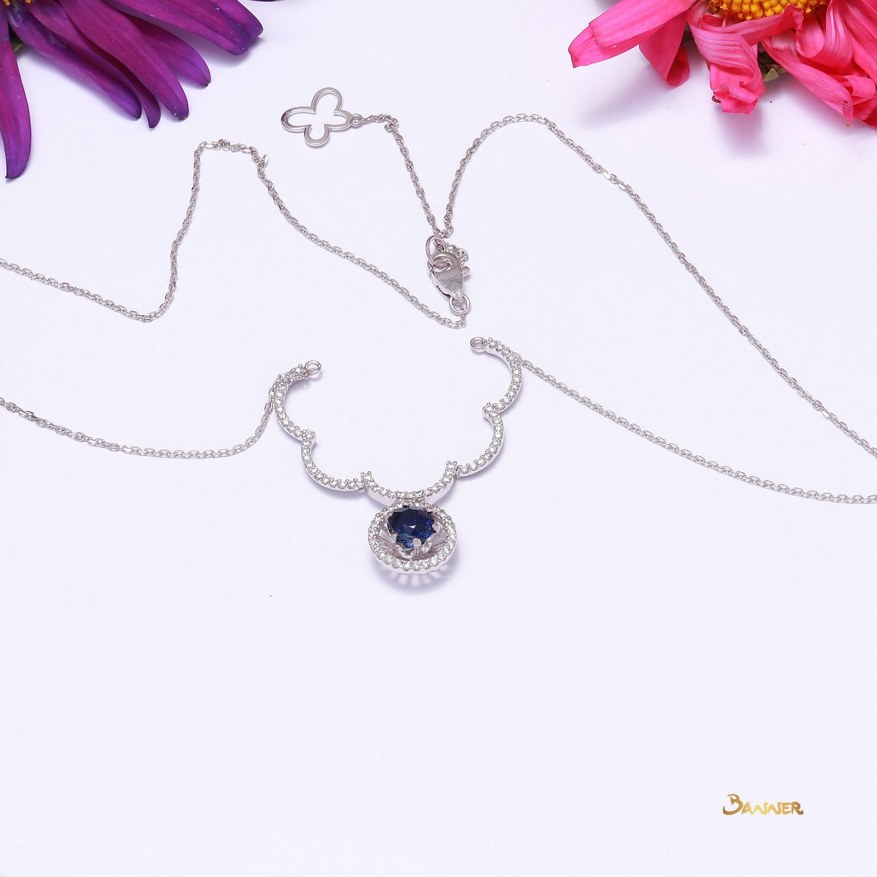 Sapphire and Diamond Necklace