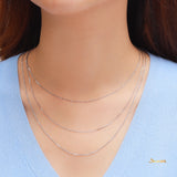 18k White Gold Necklace (16" )