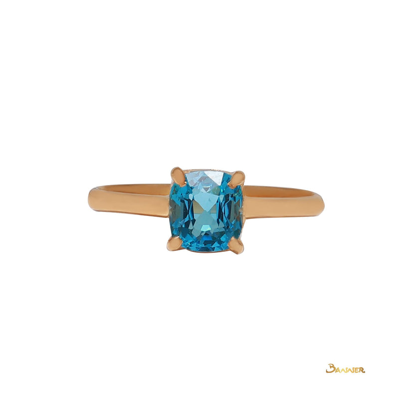 Blue Topaz Solitaire Ring