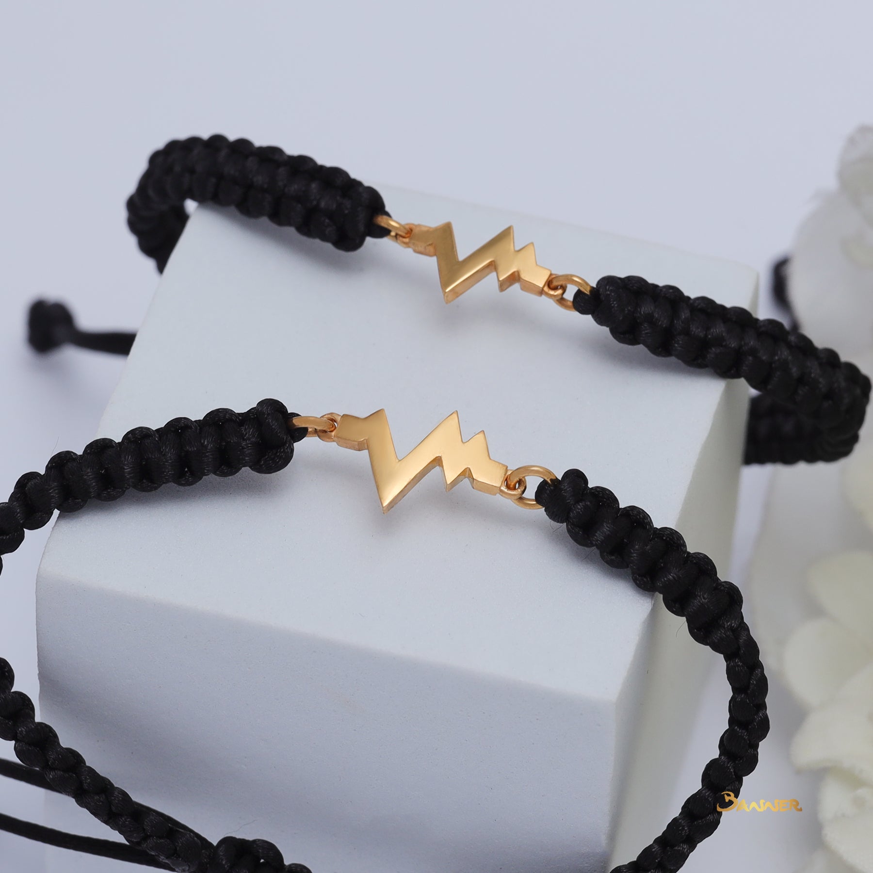 23k Yellow Gold Heartbeat Bracelet