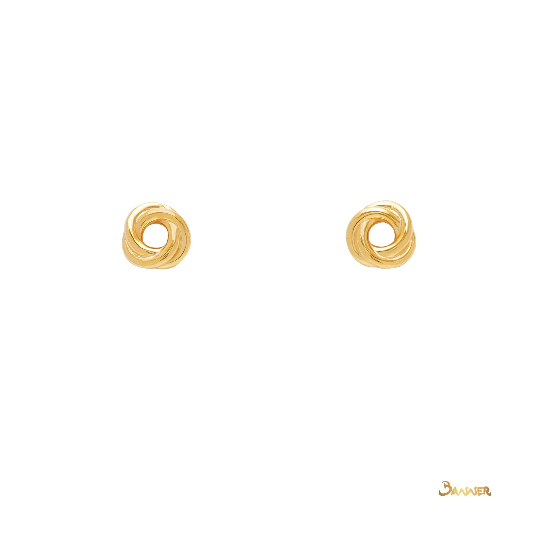 18k Yellow Gold Trinity Earrings