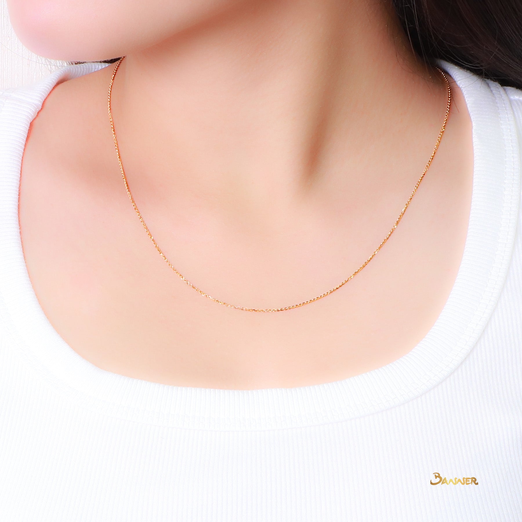 18k Yellow Gold Necklace ( 16" - 18" )