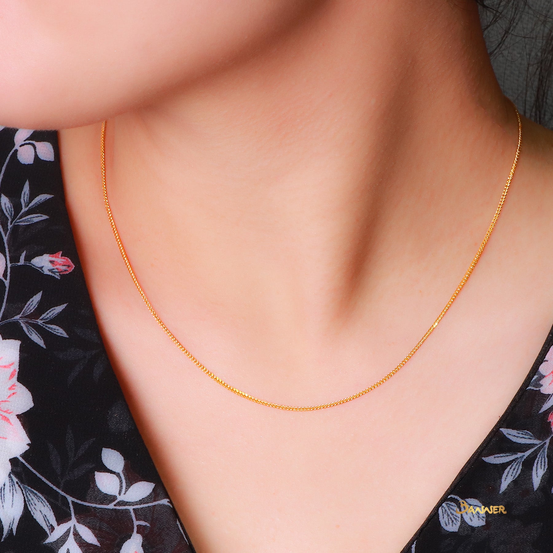 18k Yellow Gold Necklace ( 16" )