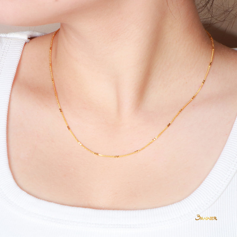 18k Yellow Gold Necklace (16")