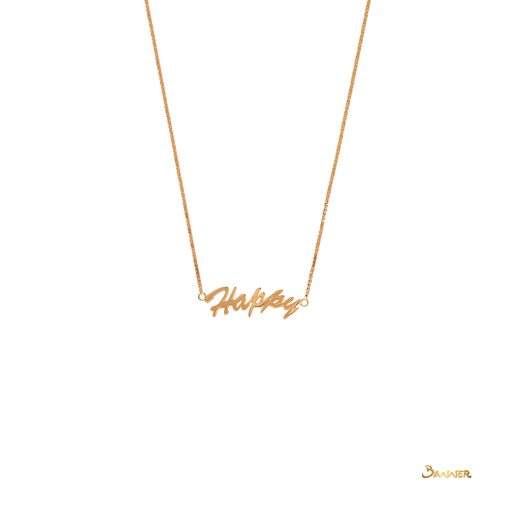 Name Necklace with 18k Gold (Customizable)