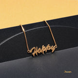 Name Necklace with 18k Gold (Customizable)
