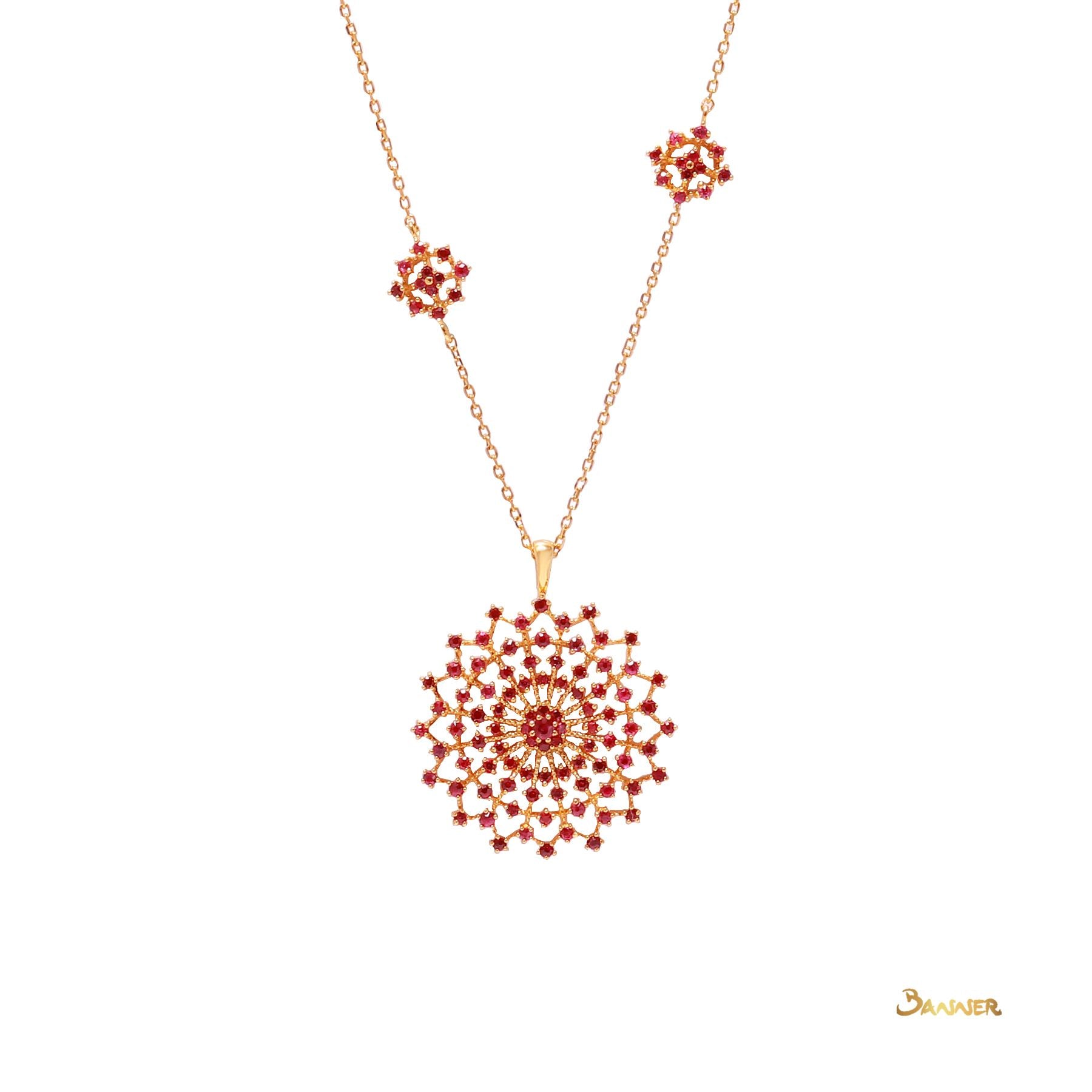 Ruby Floral Necklace