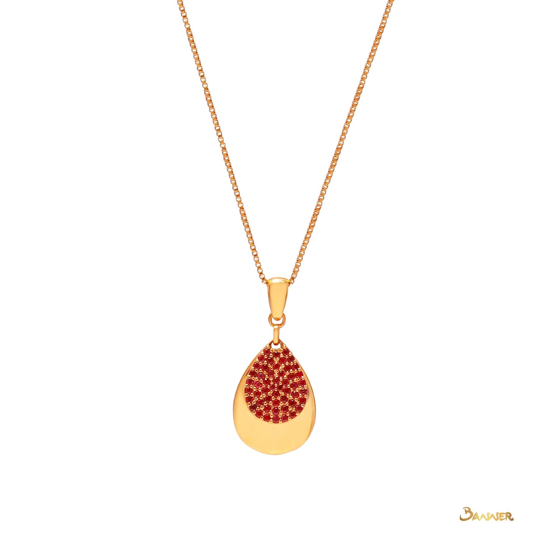 Ruby Rain-drop Pendant