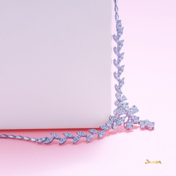 Diamond Floral Necklace