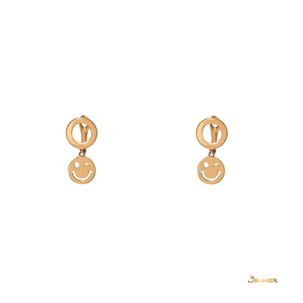 18k Yellow Gold Smile Earrings