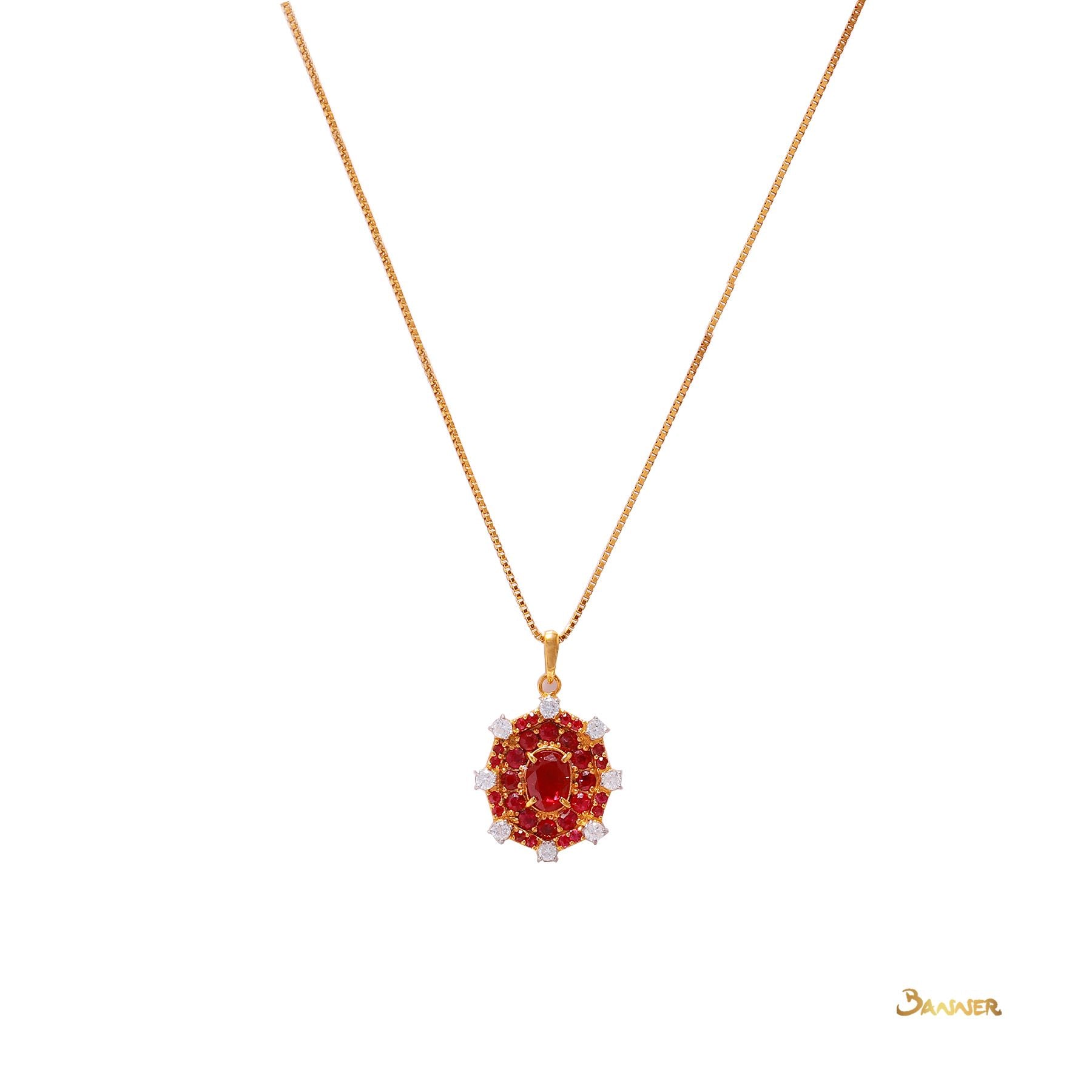 Ruby and Diamond Pendant