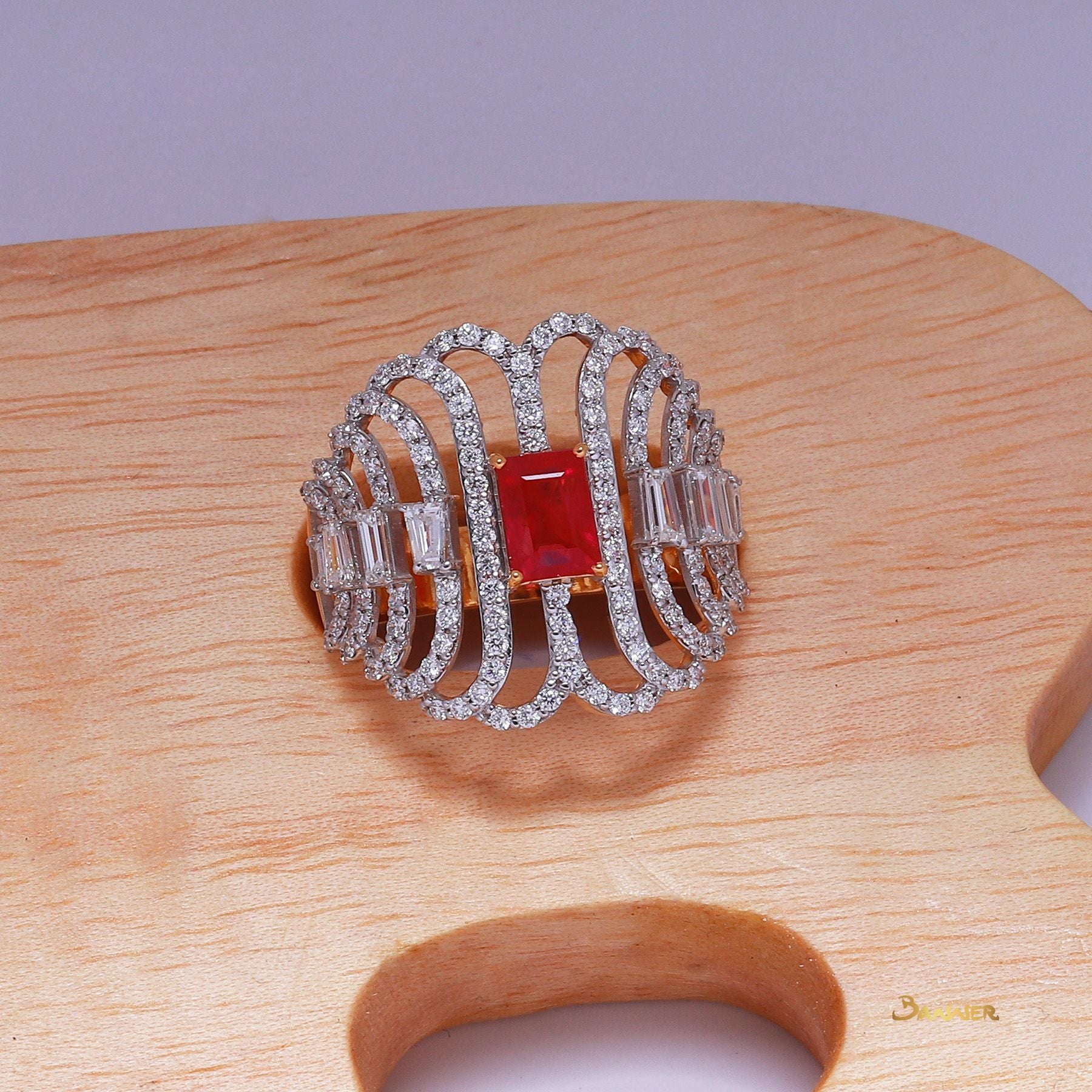 Ruby and Diamond Kanote Ring