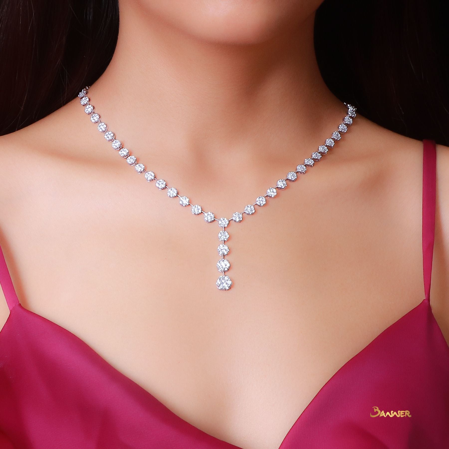 Diamond Floral Necklace