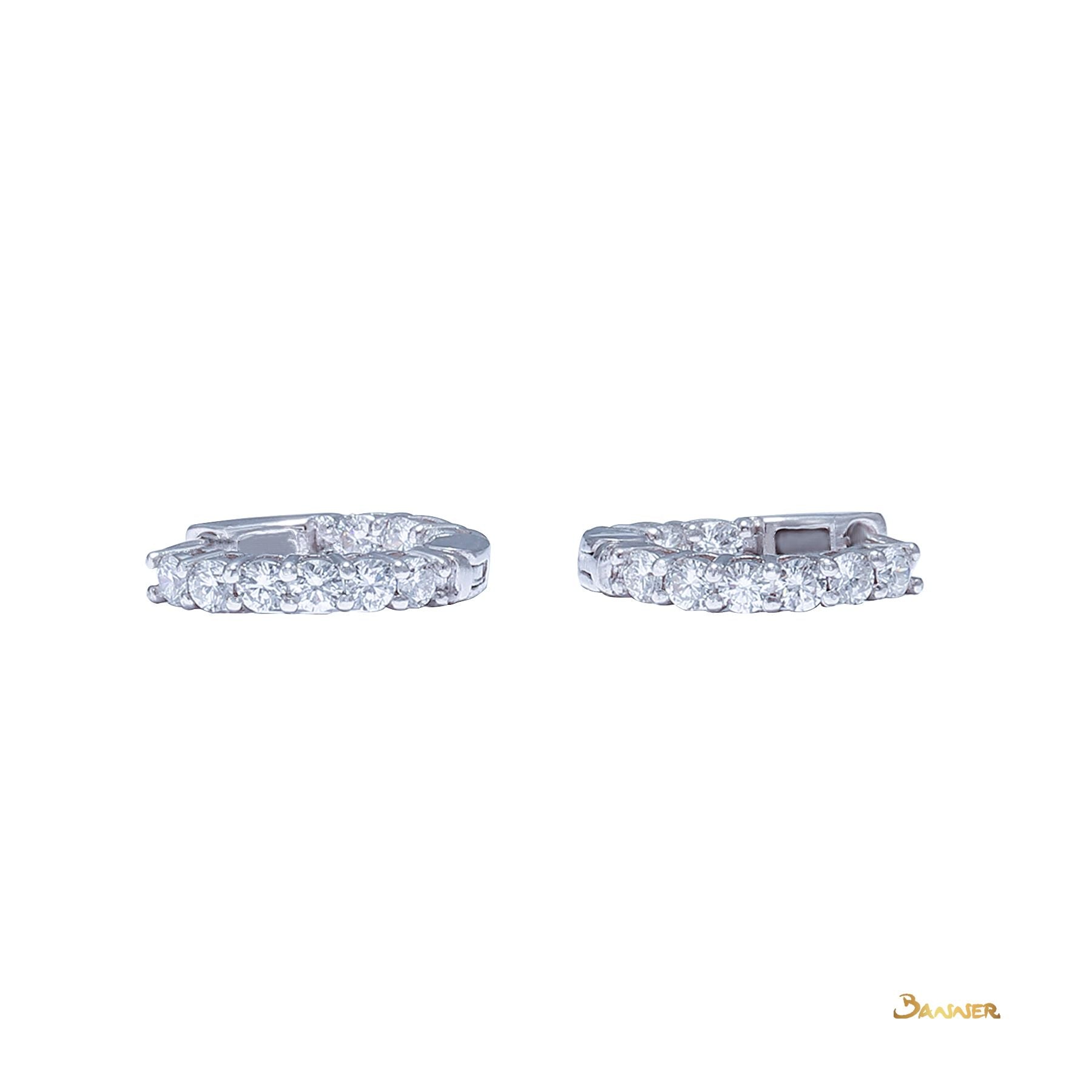 Diamond Huggie Earrings(B)