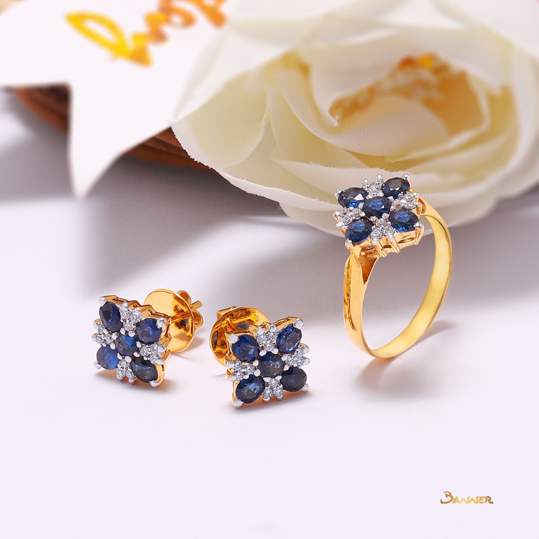 Sapphire and Diamond Set