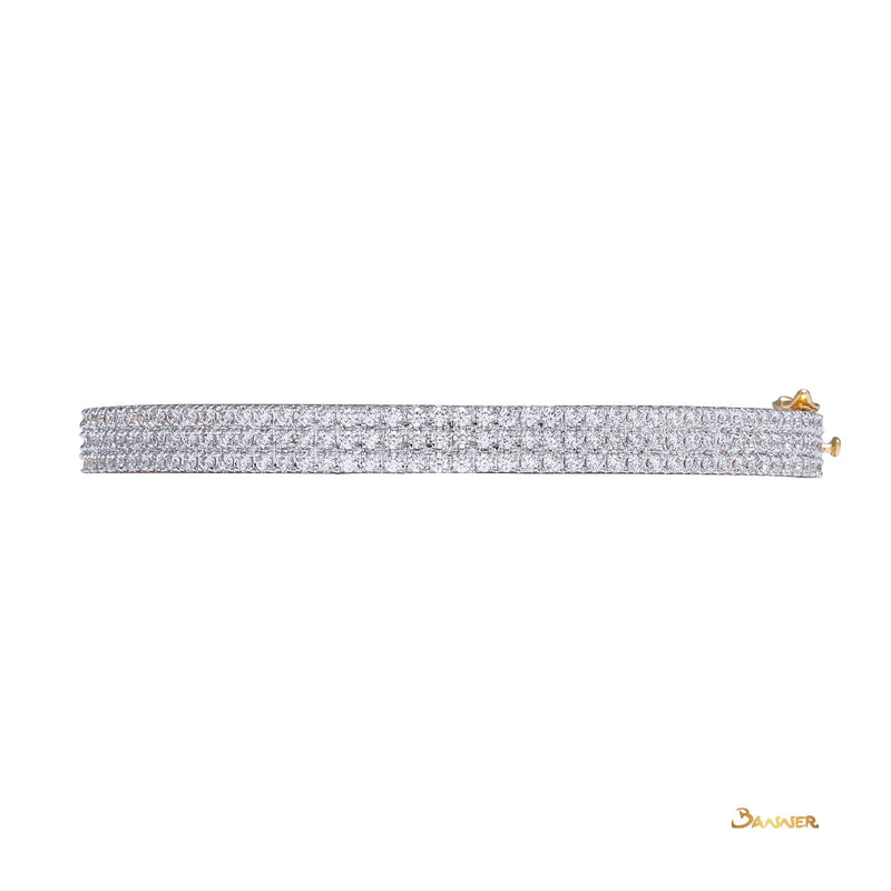 Diamond 3-Rows Tennis Bracelet