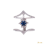 Sapphire and Diamond Arrow Ring