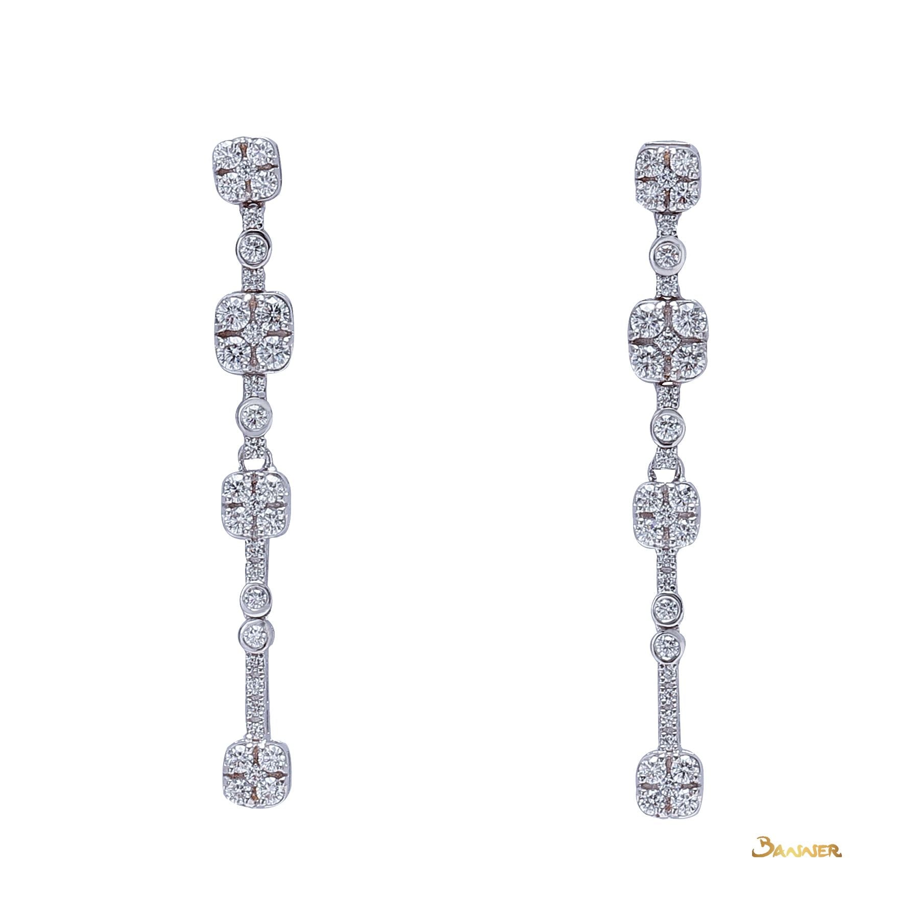 Diamond Lay-Daunt Dangling Earrings