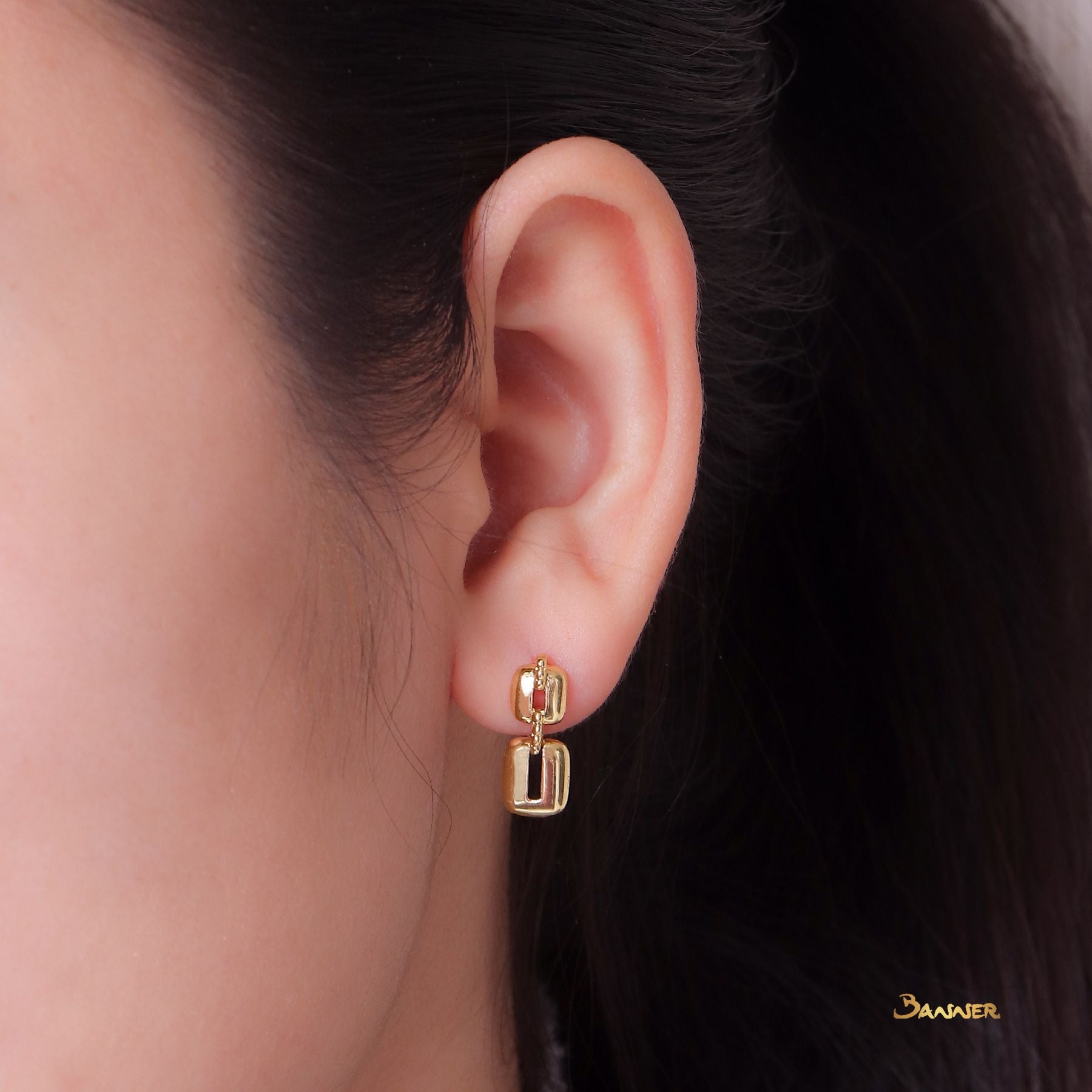 18k Yellow Gold Lay-Daunt 2-Step Earrings