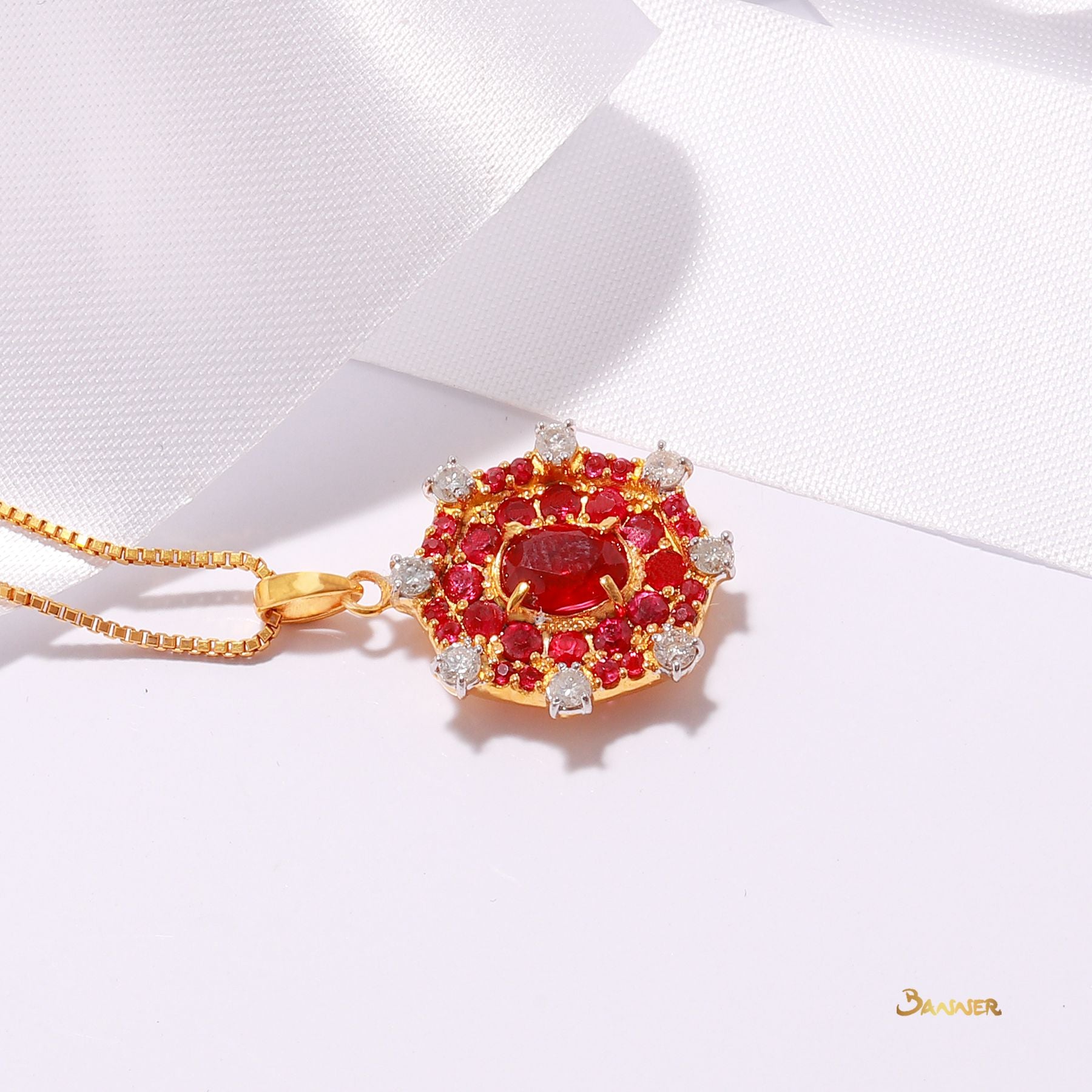 Ruby and Diamond Pendant