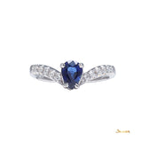 Sapphire Moe-Zat and Diamond Ring