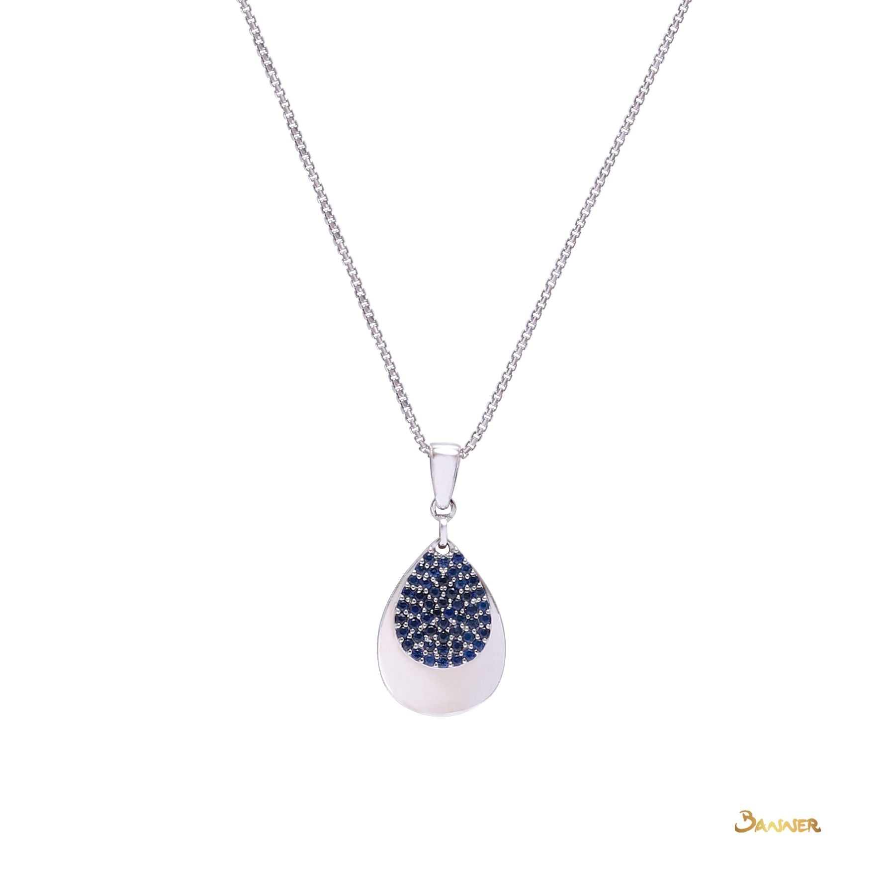 Sapphire Rain-drop Pendant