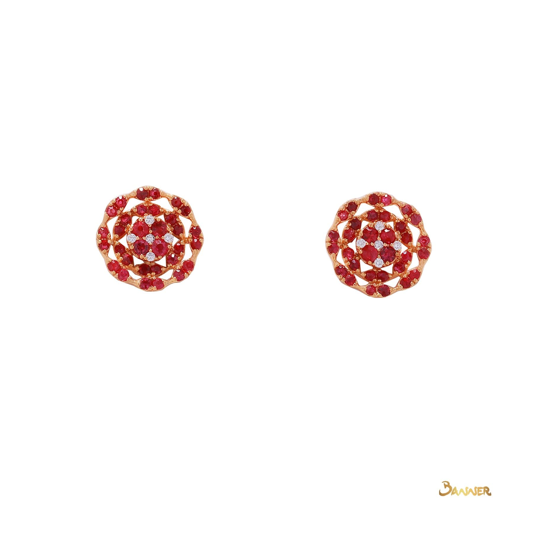 Ruby and Diamond Earrings