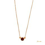 Garnet Solitaire Necklace