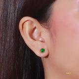 Jade and Diamond 2-way Halo Earrings