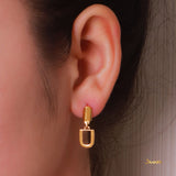 18k Yellow Gold 2-Step Earrings